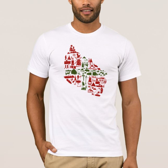 T-Shirt "Bornholm Logo" Herren (Bella Canvas) (Vorderseite)