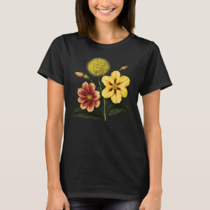 T - Shirt, botanische Blume, T-Shirt
