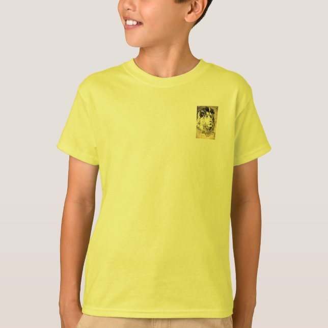 T - Shirt Boys Löwenart Art & Design Stil (Vorderseite)