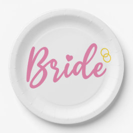 T - Shirt Bride to be Junggeselinnen-Abschied Pappteller