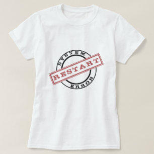 T - Shirt-Briefmarke-Systemfehler neu starten T-Shirt