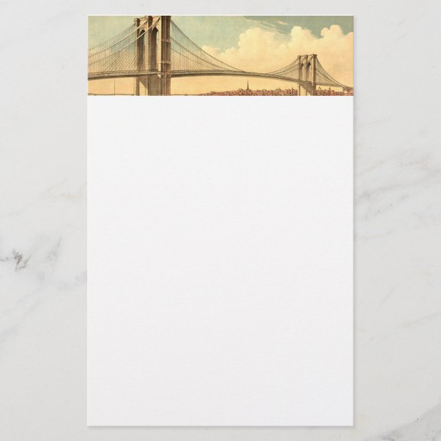 T-SHIRT Brooklyn-Brücke Briefpapier (Vorderseite)