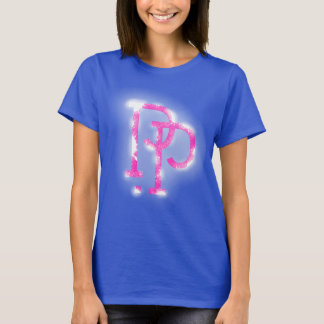 T-Shirt-Buchstabe P-Logo-Design (rosa)  T-Shirt