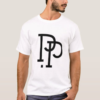T-Shirt-Buchstabe P-Logo (Schwarz)  T-Shirt