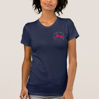 T - Shirt-Cabernet CHA Bleu-"Petite" Rose T-Shirt