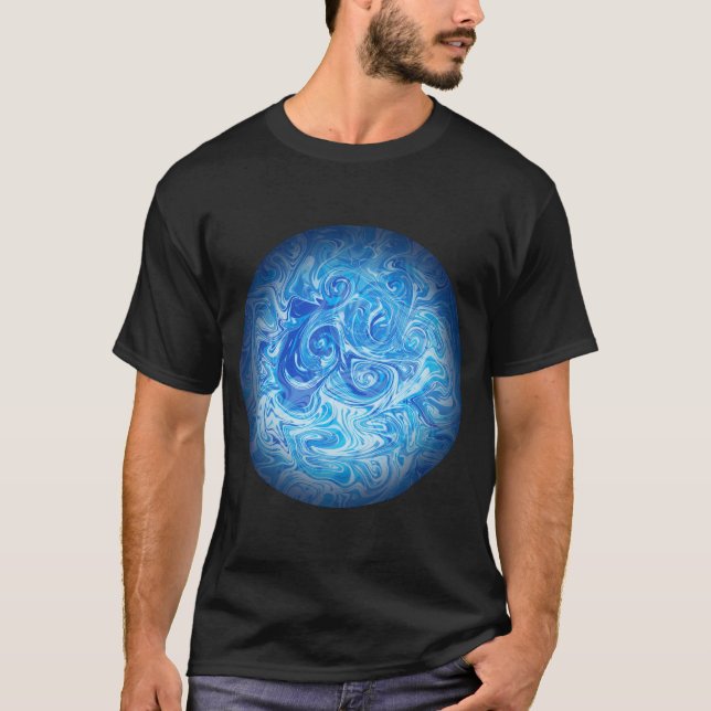 T-Shirt Calm Tide Sphere Abstract Texture Planet (Vorderseite)