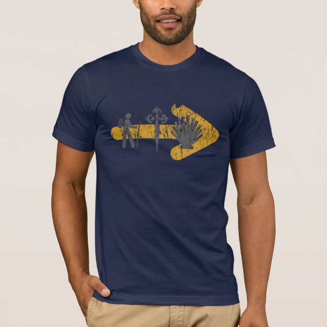 T - Shirt Camino Des Santiago (blau) (Vorderseite)