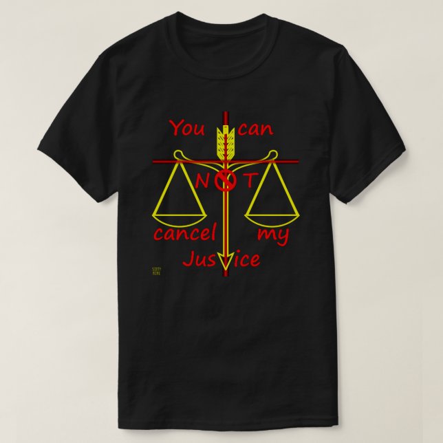T - Shirt "CANCEL JUSTICE" (Design vorne)