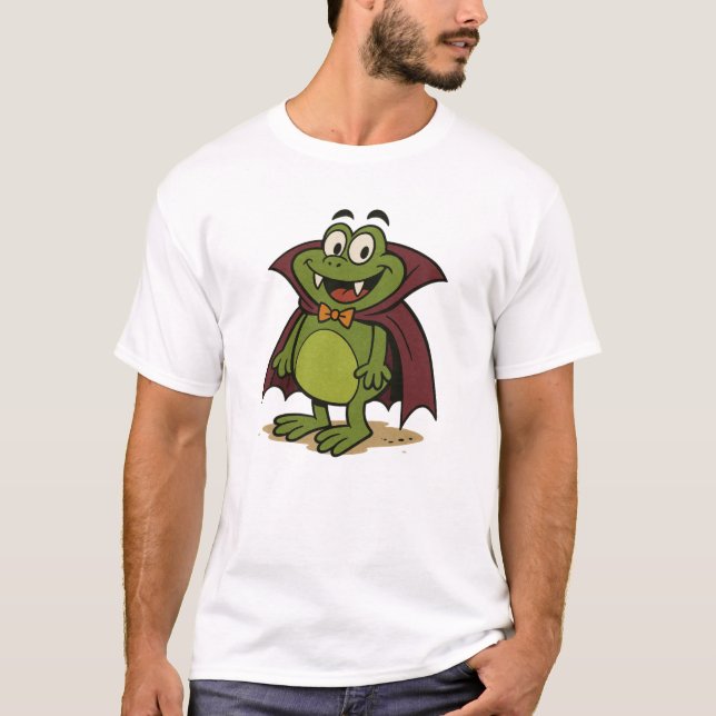 T-Shirt Cartoon-Vampirfrosch (Vorderseite)