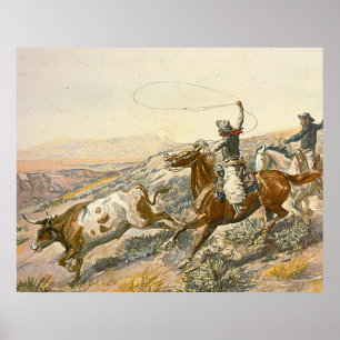 T-SHIRT Cattle Drive Poster