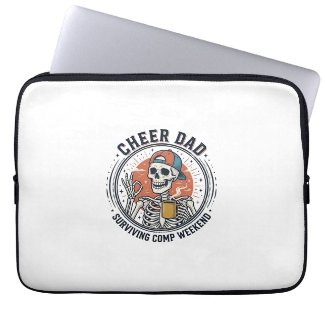 T-Shirt 'Cheer Dad Surviving Comp Wochenende Skele Laptopschutzhülle (Vorderseite)