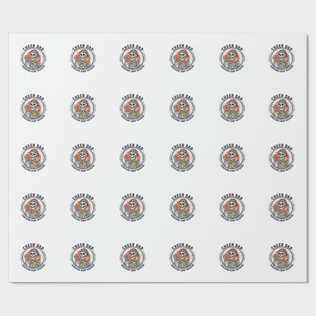 T-Shirt Cheer Dad Surviving Comp Wochenende Skelet Geschenkpapier (Flach)