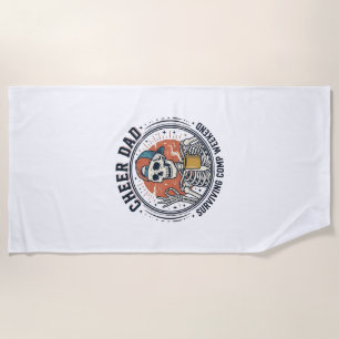 T-Shirt Cheer Dad Surviving Comp Wochenende Skelet Strandtuch