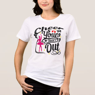 T-Shirt 'Cheer Your Heart Out Ballerina Tee' Tri-Blend Shirt