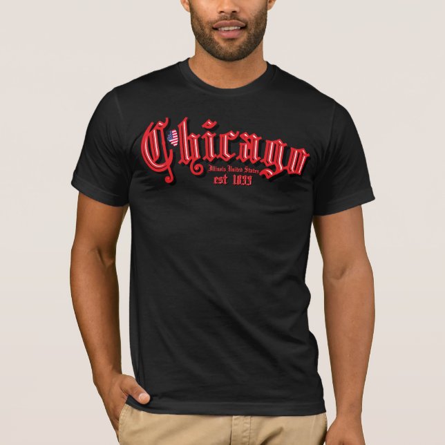 T - Shirt Chicago est 1833 (Vorderseite)