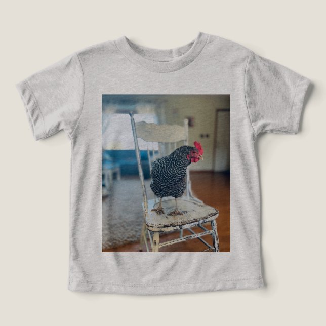 T-Shirt Chicken on a Chair (Design Vorderseite)