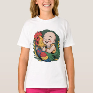 T-Shirt Chloe Baby hugs the Rooster