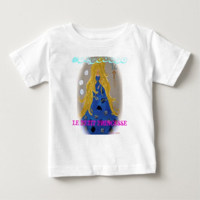 T - Shirt Cinderela "Le petit princesse" infantil (Vorderseite)