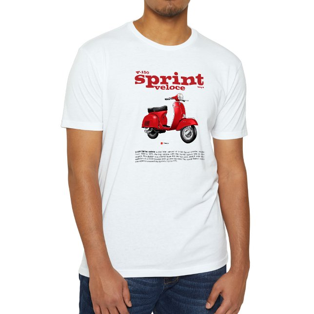 T - Shirt Classic Scooter V-150 Sprint V Red (Von Creator hochgeladen)