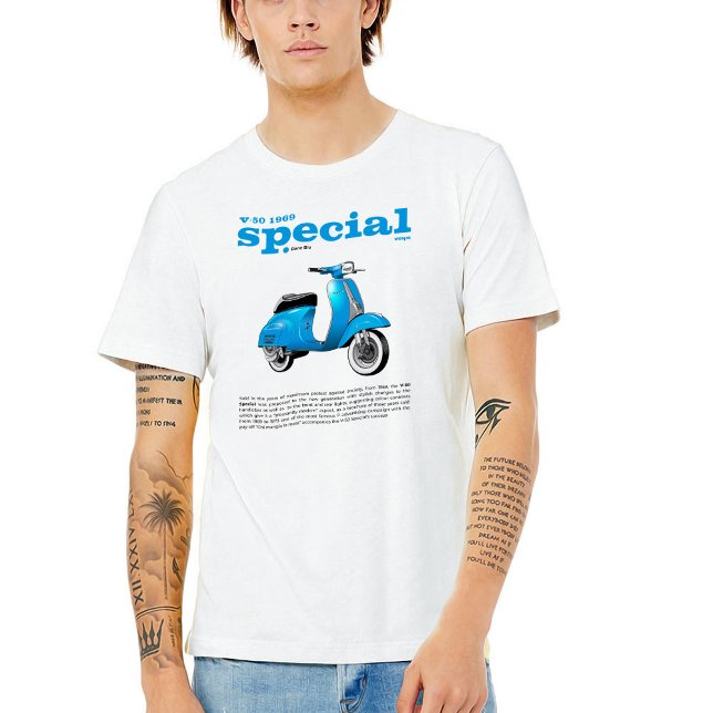 T - Shirt Classic Scooter V-50 Special Blue (Von Creator hochgeladen)