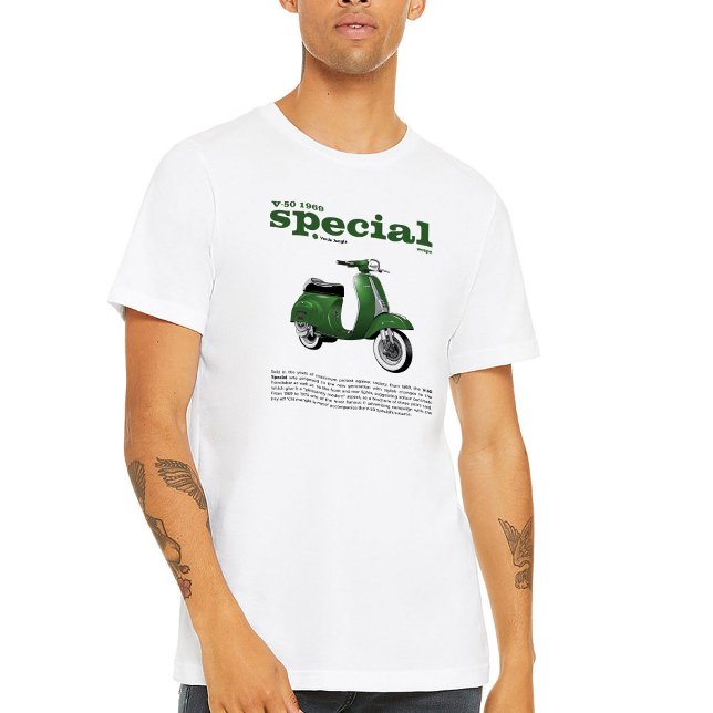 T - Shirt Classic Scooter V-50 Special Forest Gree (Von Creator hochgeladen)