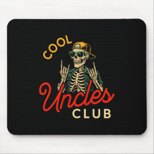 T-Shirt Club der coolen Onkel Lustiger Skeleton Re Mousepad
