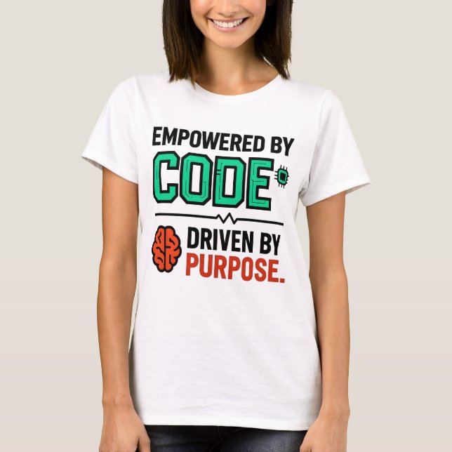 T-Shirt 'Code With Purpose' (Vorderseite)