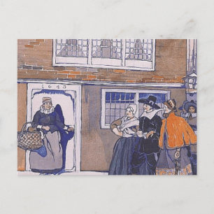 T-Shirt Colonial Winter Postkarte