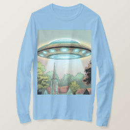T - Shirt Comic Style UFO Image