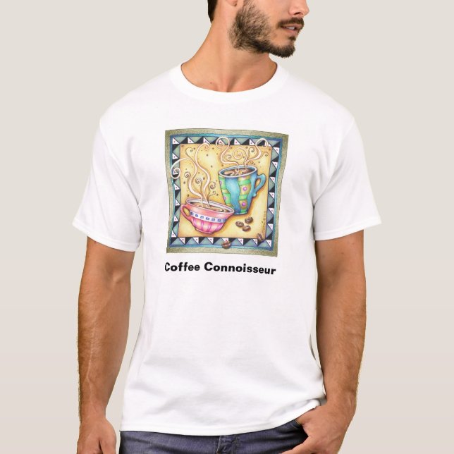 T - SHIRT - COOLE BOHNEN! KAFFEE-KUNST (Vorderseite)