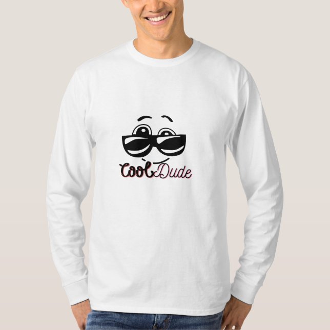 T - Shirt "Cooler Typ mit Goggles - Langschläfer (Vorderseite)
