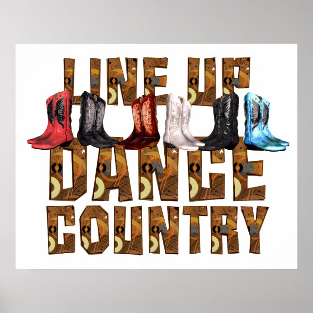 T-SHIRT Country Line Dance Poster (Vorne)
