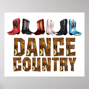 T-SHIRT Country Line Dance Poster
