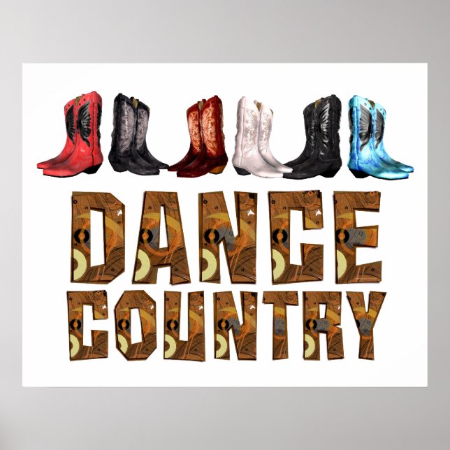 T-SHIRT Country Line Dance Poster (Vorne)