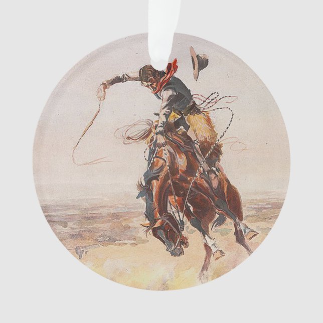 T-SHIRT Cowboy-Leben Ornament (Vorderseite)
