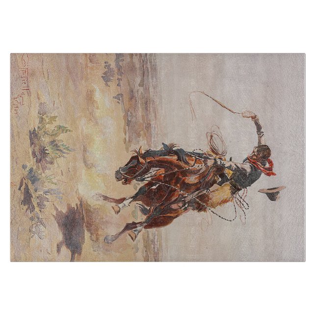 T-SHIRT Cowboy-Leben Schneidebrett (Vorderseite)