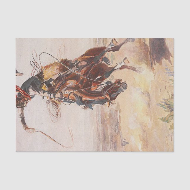 T-SHIRT Cowboy-Leben Seidenpapier (Vorderseite)