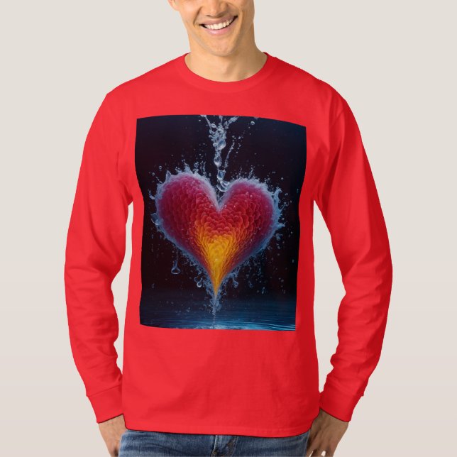 T - Shirt"Crimson Cascade: Dynamische Verdünnung i T-Shirt (Vorderseite)