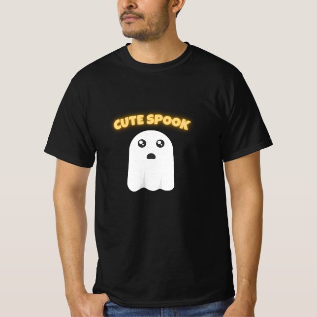 T-Shirt Cute Spook | Minimalist Kawaii Ghost Hallo (Vorderseite)