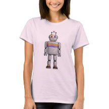 T-Shirt Damen mit Roboter