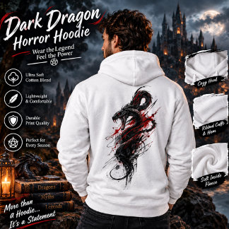 T-Shirt „Dark Dragon Horror“ – Gothic Rot & Schwar Hoodie
