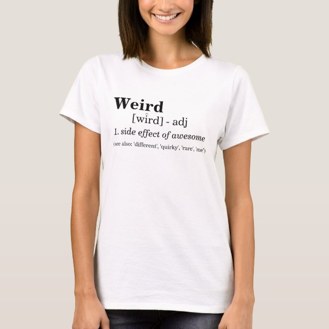 T - Shirt - DEFINITION sonderbar (Vorderseite)
