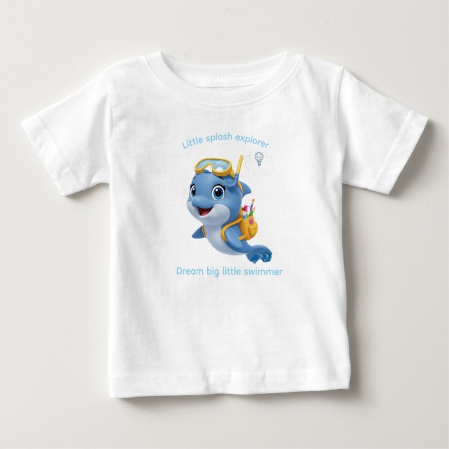 T-Shirt Delphin, Little Splash Explorer (Vorderseite)