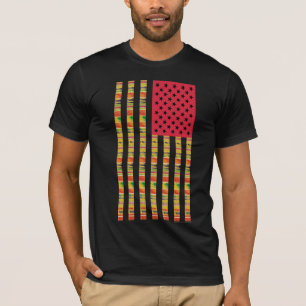 T - Shirt der afroamerikanischen Flagge