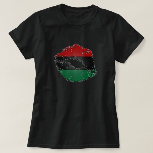 T - Shirt der afrozentrischen Lippen (Design vorne)