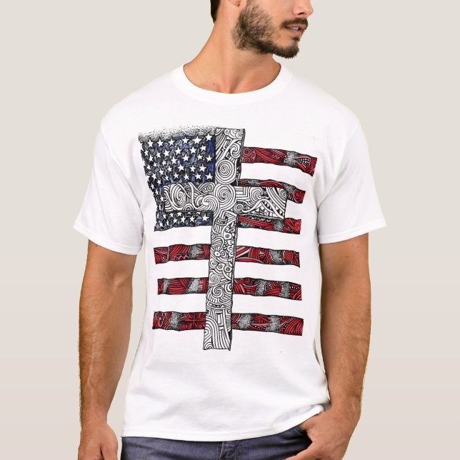 T - Shirt der amerikanischen Flagge (Vorderseite)