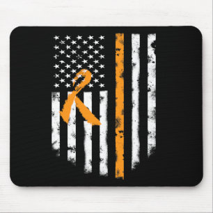 T-Shirt der amerikanischen Flagge Orange Ribbon Mousepad