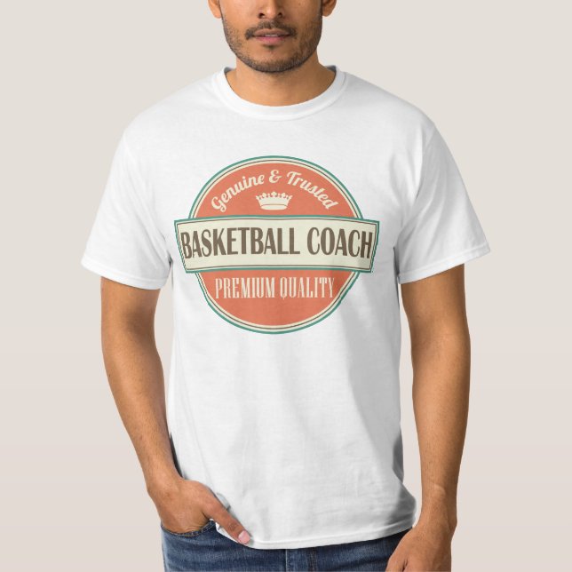 T - Shirt der Basketball-Trainer-der Vintage (Vorderseite)