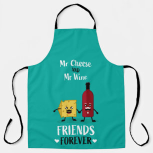 T - Shirt der besten Freunde von Käse und Wein Schürze