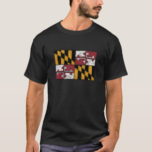 T - Shirt der coolen Herrenmaryland-Flagge - gewit